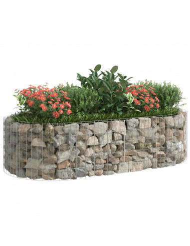 Gabbione con Letto Rialzato in Ferro Zincato 200x100x50 cm