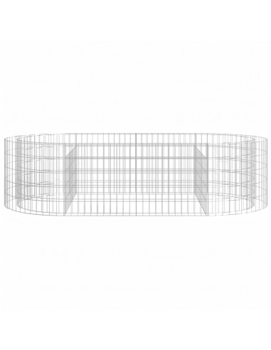 Gabbione con Letto Rialzato in Ferro Zincato 200x100x50 cm