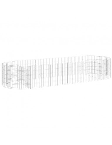 Gabbione con Letto Rialzato in Ferro Zincato 300x100x50 cm