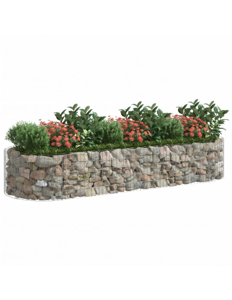Gabbione con Letto Rialzato in Ferro Zincato 300x100x50 cm