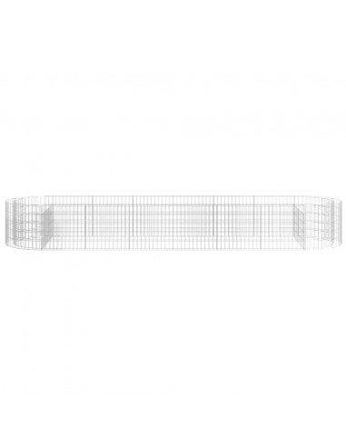 Gabbione con Letto Rialzato in Ferro Zincato 400x100x50 cm