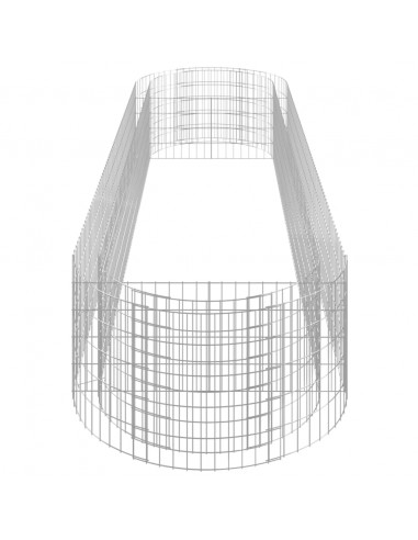 Gabbione con Letto Rialzato in Ferro Zincato 400x100x50 cm