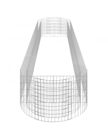 Gabbione con Letto Rialzato in Ferro Zincato 500x100x50 cm