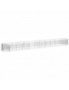 Gabbione con Letto Rialzato in Ferro Zincato 600x100x50 cm 2