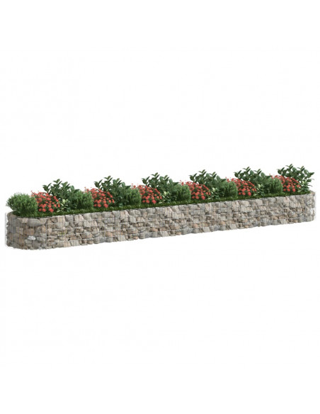 Gabbione con Letto Rialzato in Ferro Zincato 600x100x50 cm
