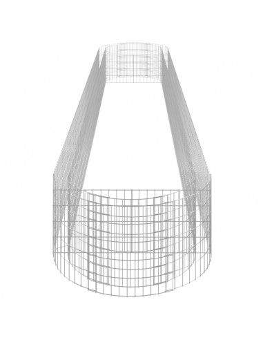 Gabbione con Letto Rialzato in Ferro Zincato 600x100x50 cm