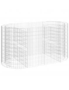 Gabbione con Letto Rialzato in Ferro Zincato 200x100x100 cm 2