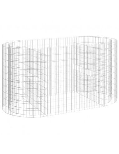 Gabbione con Letto Rialzato in Ferro Zincato 200x100x100 cm