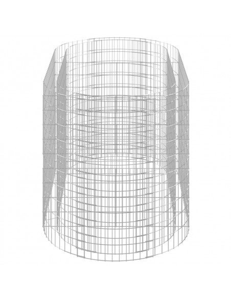 Gabbione con Letto Rialzato in Ferro Zincato 200x100x100 cm