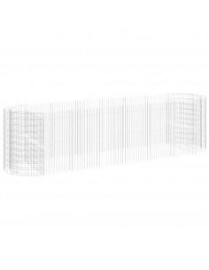 Gabbione con Letto Rialzato in Ferro Zincato 400x100x100 cm 2