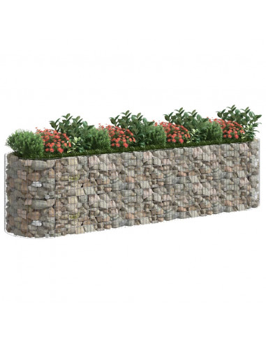 Gabbione con Letto Rialzato in Ferro Zincato 400x100x100 cm