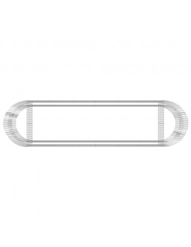 Gabbione con Letto Rialzato in Ferro Zincato 400x100x100 cm