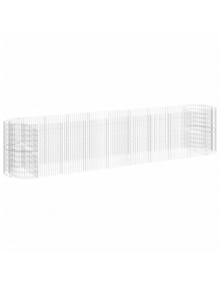 Gabbione con Letto Rialzato in Ferro Zincato 500x100x100 cm