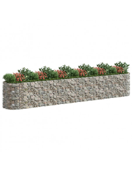 Gabbione con Letto Rialzato in Ferro Zincato 600x100x100 cm