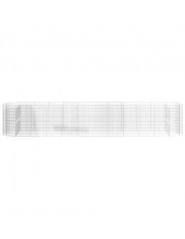 Gabbione con Letto Rialzato in Ferro Zincato 600x100x100 cm