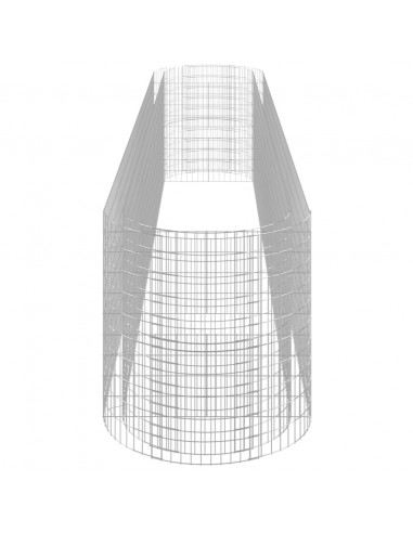 Gabbione con Letto Rialzato in Ferro Zincato 600x100x100 cm