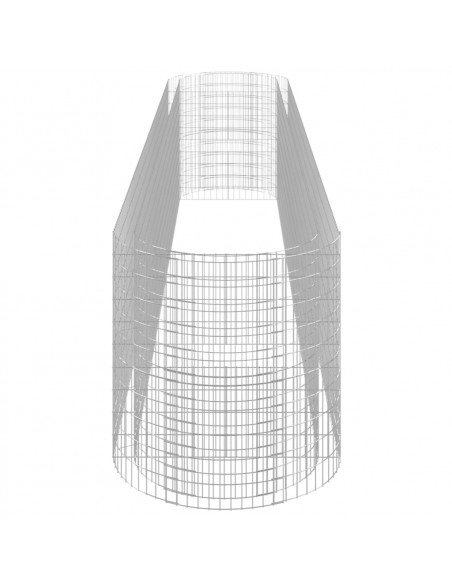 Gabbione con Letto Rialzato in Ferro Zincato 600x100x100 cm
