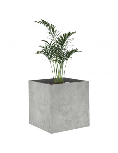 Fioriera Grigio Cemento 40x40x40 cm in Legno Multistrato