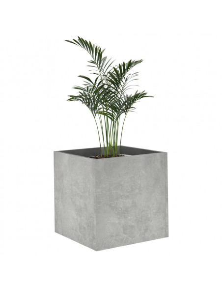 Fioriera Grigio Cemento 40x40x40 cm in Legno Multistrato