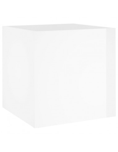 Fioriera Bianco Lucido 40x40x40 cm in Legno Multistrato