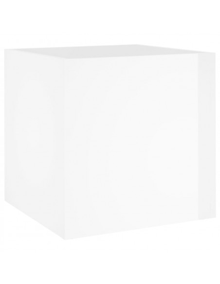 Fioriera Bianco Lucido 40x40x40 cm in Legno Multistrato