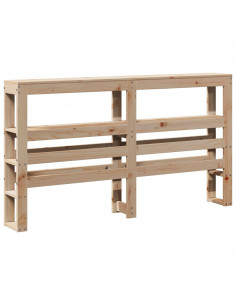 Testiera con Ripiani 140 cm in Legno Massello di Pino