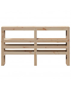 Testiera con Ripiani 140 cm in Legno Massello di Pino 2