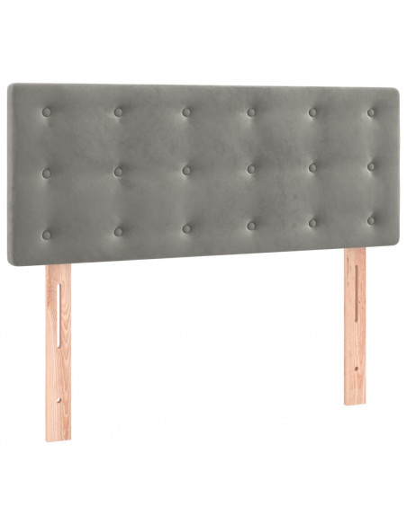 Testiera Grigio Chiaro 90x5x78/88 cm in Velluto