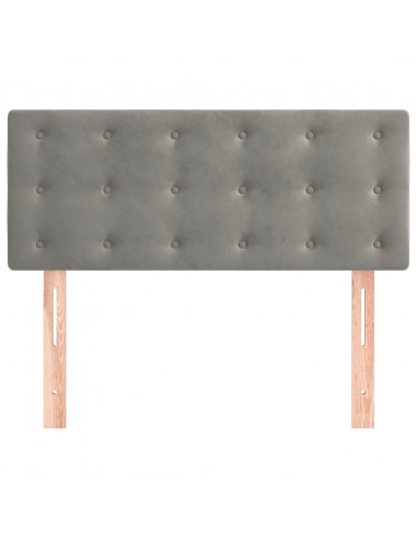 Testiera Grigio Chiaro 90x5x78/88 cm in Velluto