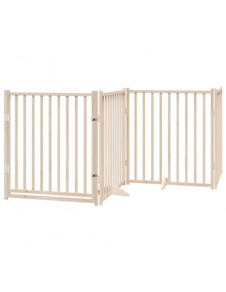 Cancello per Cani Porta Pieghevole 12 Pannelli 960 cm in Pioppo