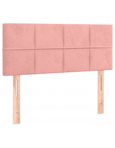 Testiera Rosa 90x5x78/88 cm in Tessuto 2