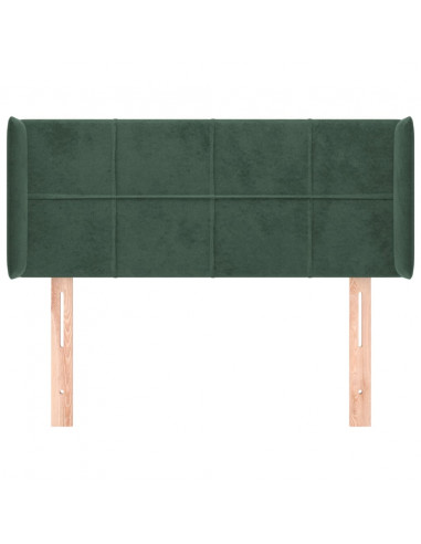 Testiera ad Orecchio Verde Scuro 103x16x78/88 cm in Velluto