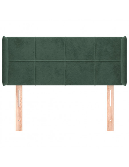 Testiera ad Orecchio Verde Scuro 103x16x78/88 cm in Velluto