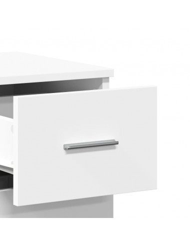 Credenze 2 pz Bianche 59x39x80 cm in Legno Multistrato