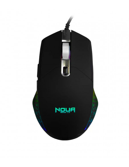 NOUA MOUSE GAMING NEON R USB NERO LED CON ROTELLA SCORRIMENTO