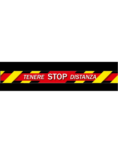 GOUP SOLUTIONS STICKER DA TERRA STOP,TENERE DISTANZA A MANTIENI LA DISTANZA