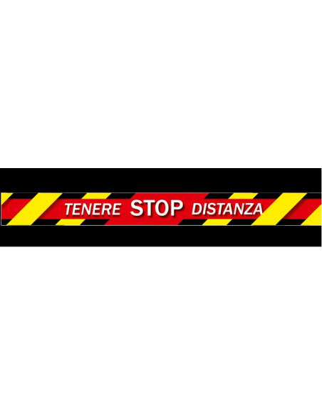 GOUP SOLUTIONS STICKER DA TERRA STOP,TENERE DISTANZA A MANTIENI LA DISTANZA