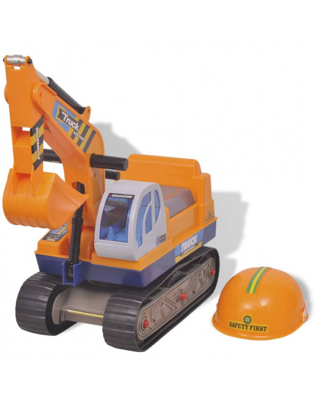 Escavatore Cavalcabile in Plastica Giallo