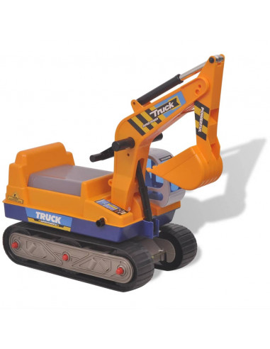 Escavatore Cavalcabile in Plastica Giallo