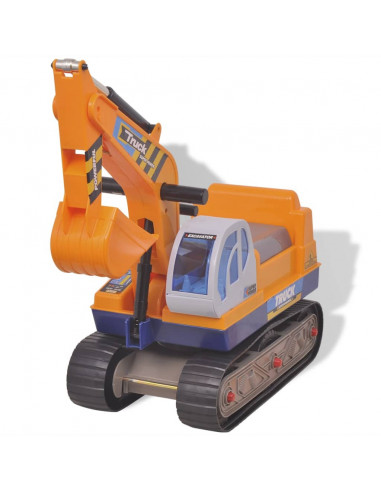 Escavatore Cavalcabile in Plastica Giallo