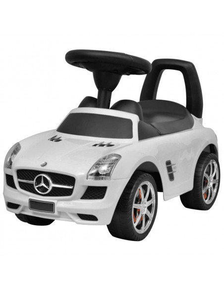 Automobile a Spinta Mercedes Benz Bianca Cavalcabile Bambini