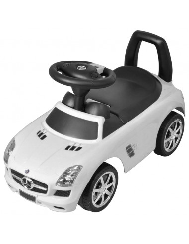 Automobile a Spinta Mercedes Benz Bianca Cavalcabile Bambini