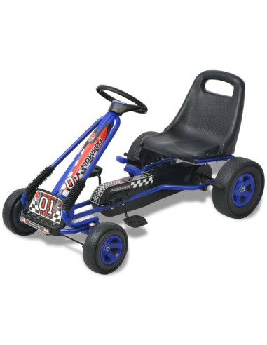 Go Kart a pedali con seduta regolabile Blu