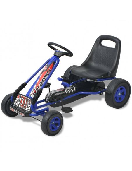 Go Kart a pedali con seduta regolabile Blu