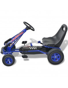 Go Kart a pedali con seduta regolabile Blu 2