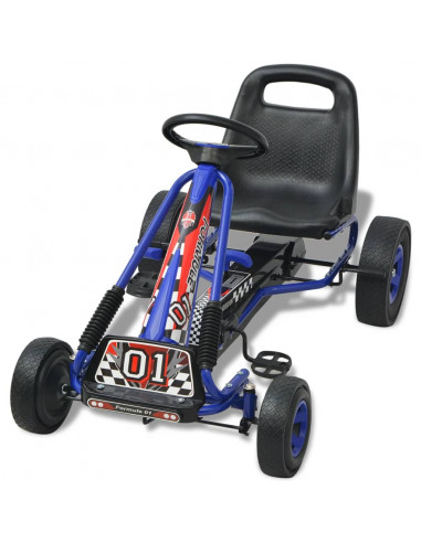 Go Kart a pedali con seduta regolabile Blu