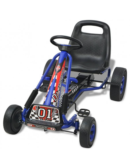 Go Kart a pedali con seduta regolabile Blu