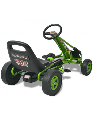 Go Kart a pedali con seduta regolabile Verde