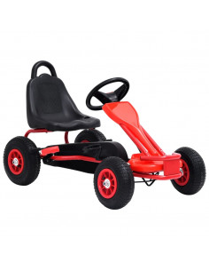 Go Kart a Pedali con Pneumatici Rosso