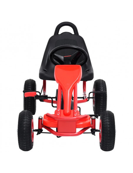 Go Kart a Pedali con Pneumatici Rosso